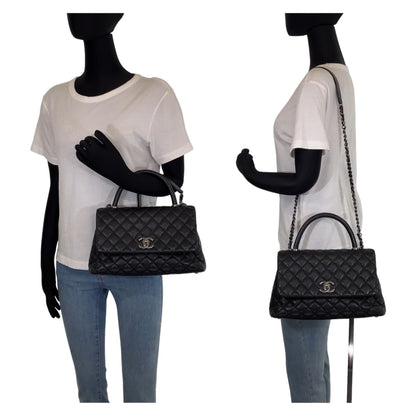 Chanel Caviar Skin Coco Handle 2WAY Handbag