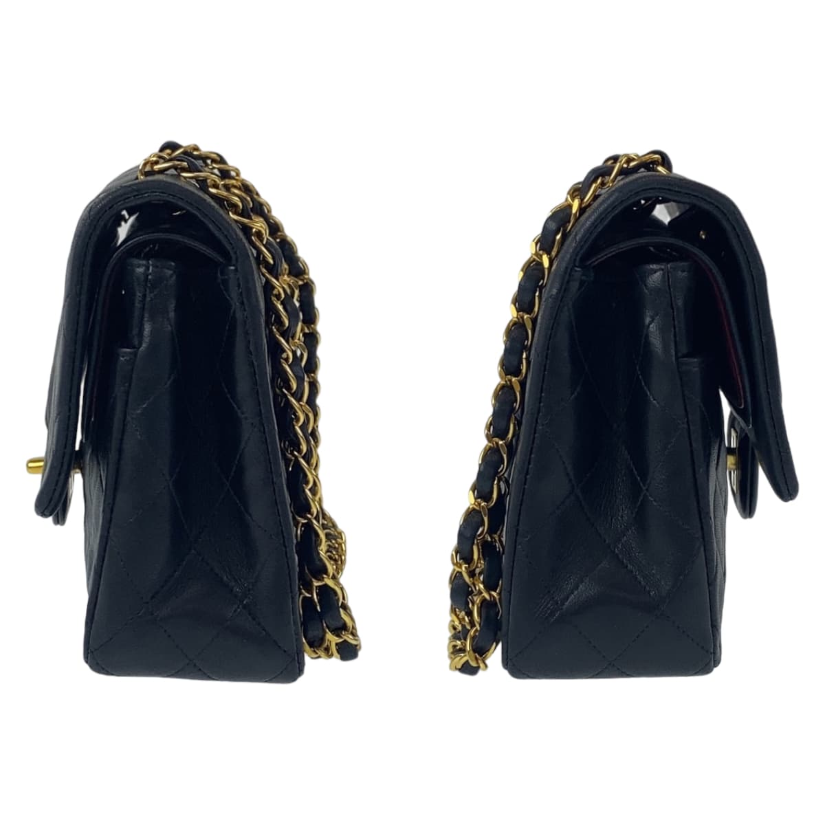 Chanel Vintage Matelasse Double Flap Lambskin Shoulder Bag