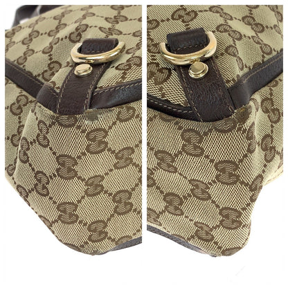 Gucci Abbey GG Canvas Leather Handbag