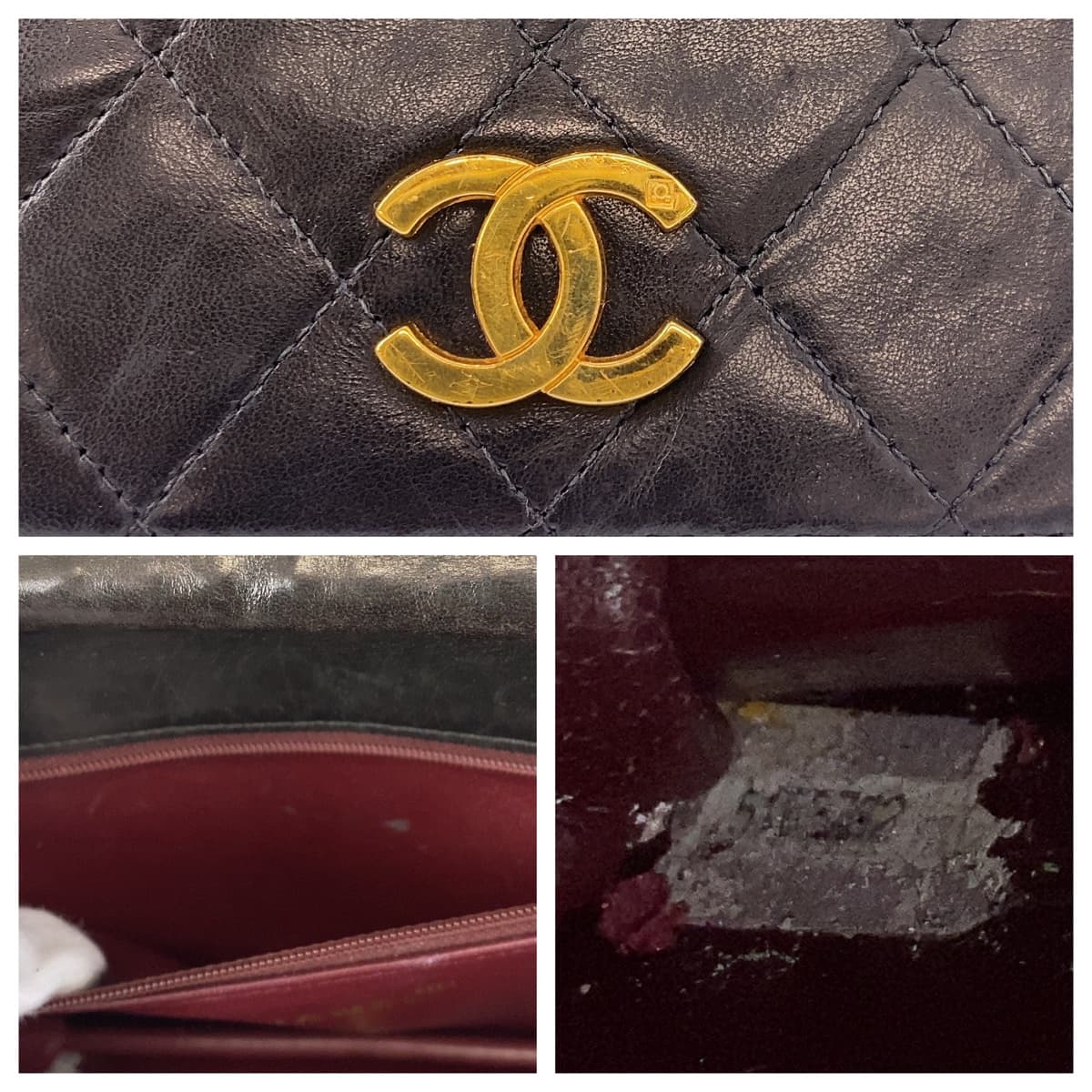 Chanel Vintage Lambskin Matelasse Shoulder Bag in New Condition