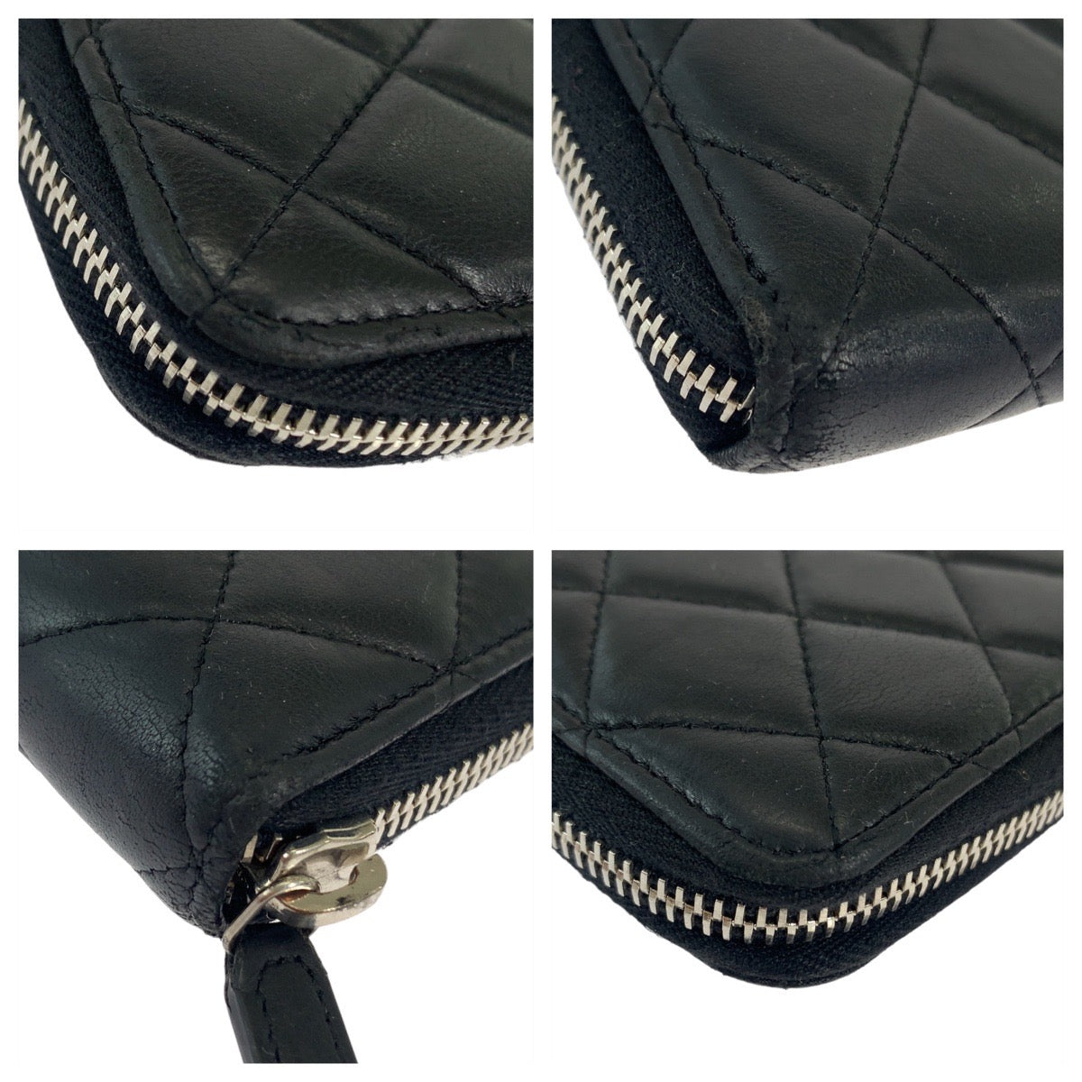 Chanel Matelasse Lambskin Long Wallet Black
