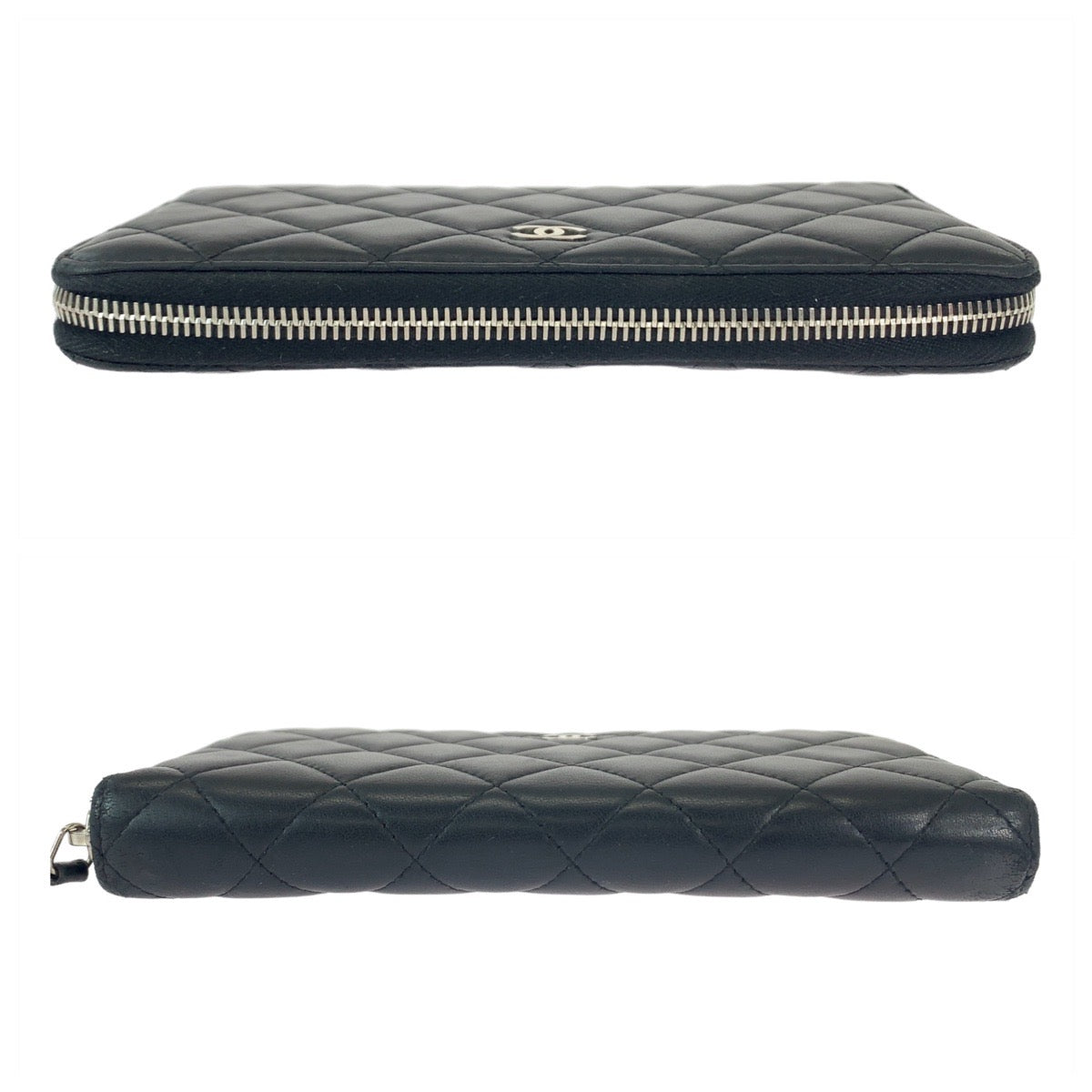 Chanel Matelasse Lambskin Long Wallet Black