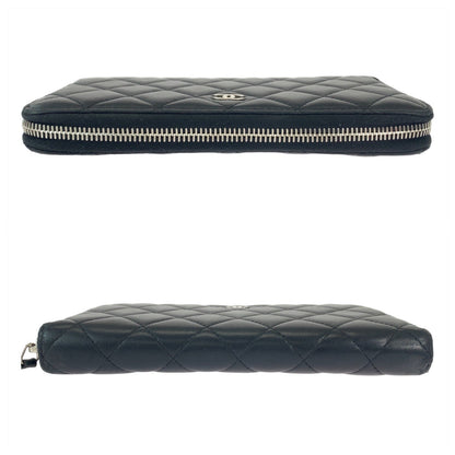Chanel Matelasse Lambskin Long Wallet Black