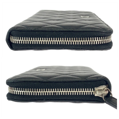 Chanel Matelasse Lambskin Long Wallet Black