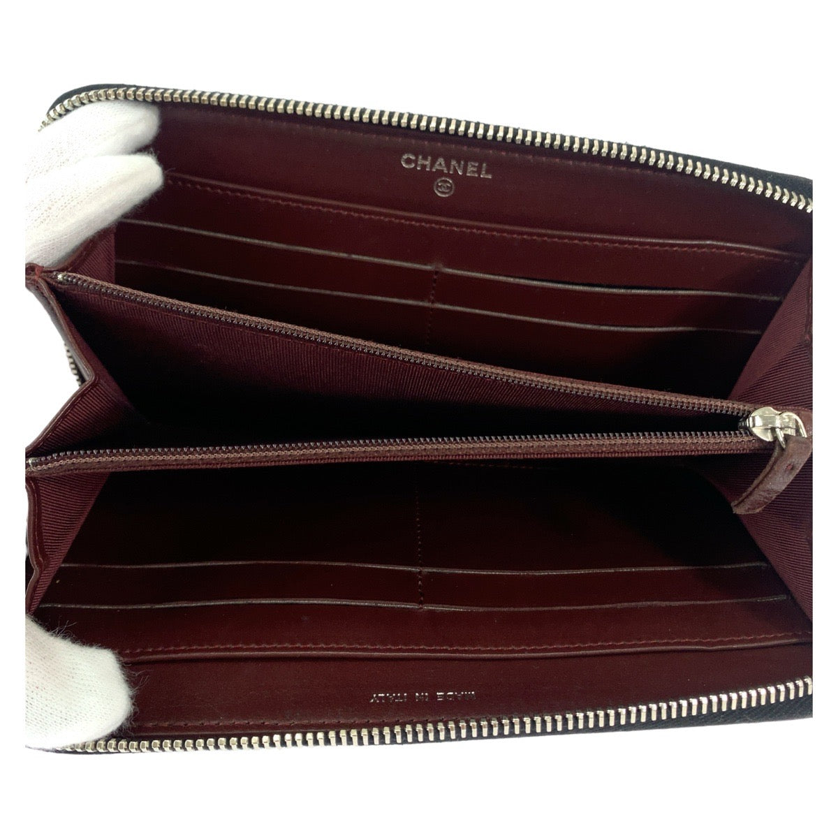 Chanel Matelasse Lambskin Long Wallet Black