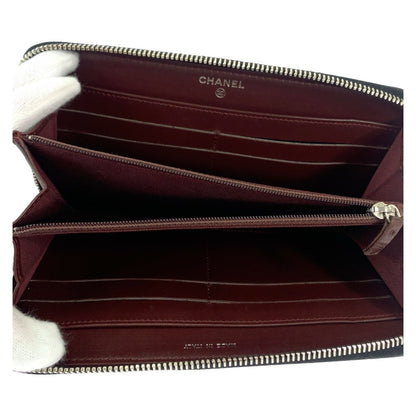 Chanel Matelasse Lambskin Long Wallet Black
