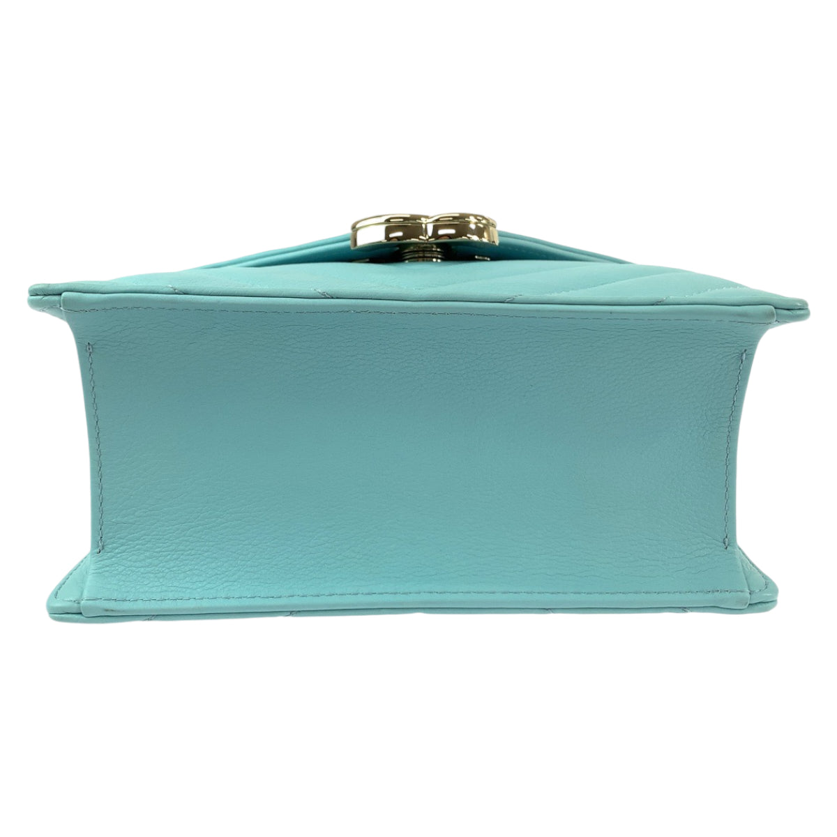 Chanel Chevron Lambskin Turquoise Chain Shoulder Bag