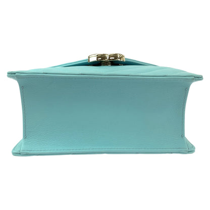 Chanel Chevron Lambskin Turquoise Chain Shoulder Bag