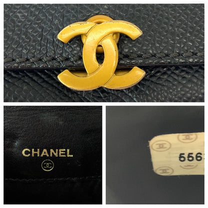 Chanel Caviar Skin Coin Case Compact Wallet