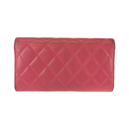 Chanel Matelasse Simply CC Pink Lambskin Wallet