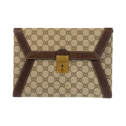 Gucci Brown Leather Clutch Bag