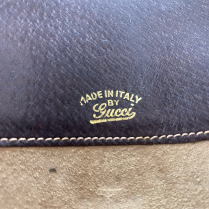 Gucci Brown Leather Clutch Bag