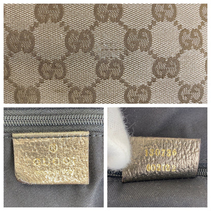 Gucci Abbey GG Canvas Leather Tote Shoulder Bag