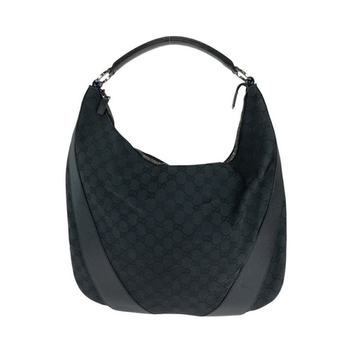 Gucci Black GG Canvas Hobo Shoulder Bag