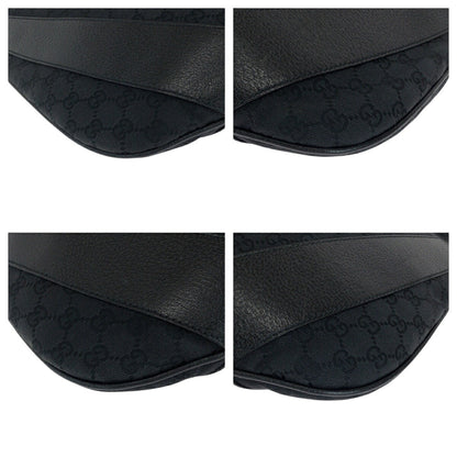 Gucci Black GG Canvas Hobo Shoulder Bag