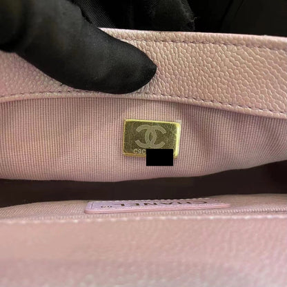 Chanel 21K My Perfect Mini Flap Bag Caviar Pink GHW (Microchip)