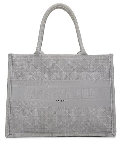 Dior, Grey Canvas Book Tote Medium, Grey