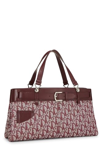 Dior, Burgundy Trotter Canvas Tote, Burgundy