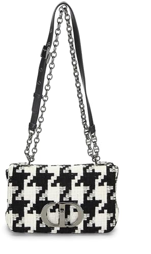 Dior, Multicolor Houndstooth Canvas Caro Bag Small, Black