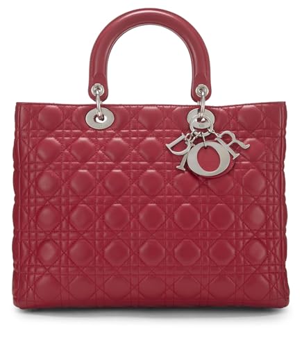 Dior, Red Cannage Quilted Lambskin Lady Dior Large, Red