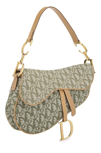 Dior, Green Trotter Canvas Saddle Bag, Green