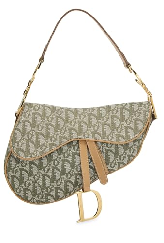 Dior, Green Trotter Canvas Saddle Bag, Green
