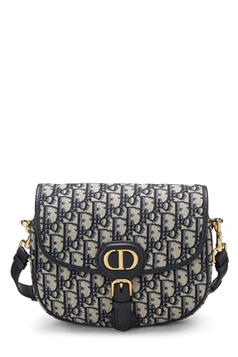 Dior, Navy Oblique Jacquard Bobby Flap Medium, Navy