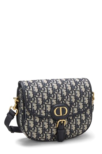 Dior, Navy Oblique Jacquard Bobby Flap Medium, Navy