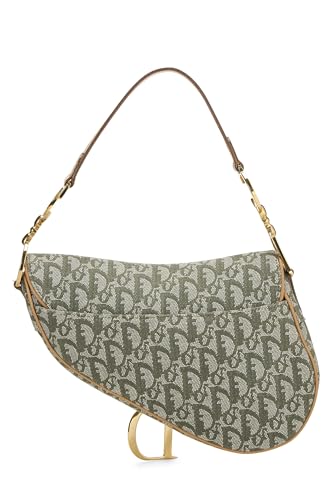 Dior, Green Trotter Canvas Saddle Bag, Green