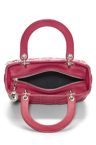 Dior, Pink Cannage Quilted Lambskin Lady Dior Medium, Pink