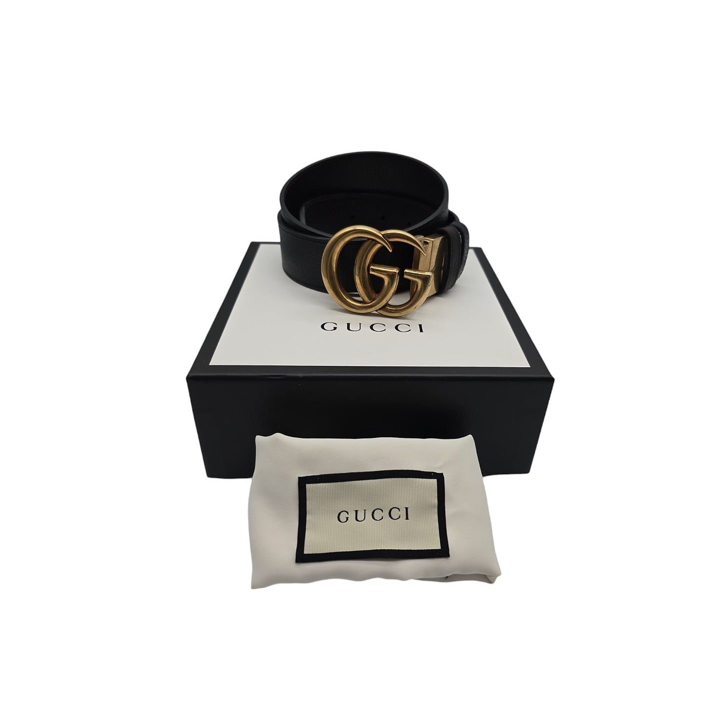 Gucci Calfskin Double G 37mm Reversible Belt
