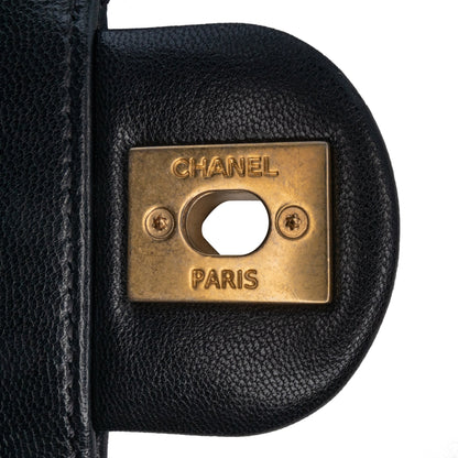 Black Chanel Small Lambskin Chic Pearls Flap Crossbody Bag