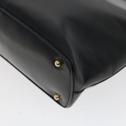 GUCCI Bamboo Gamaguchi Hand Bag Leather Black 000.781.0295  43320