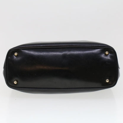 GUCCI Bamboo Gamaguchi Hand Bag Leather Black 000.781.0295  43320