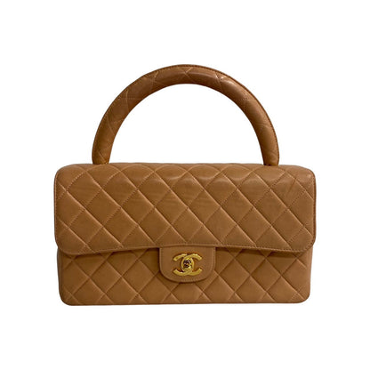 Chanel CC Matelasse Top Handle Bag Leather Handbag in New Condition