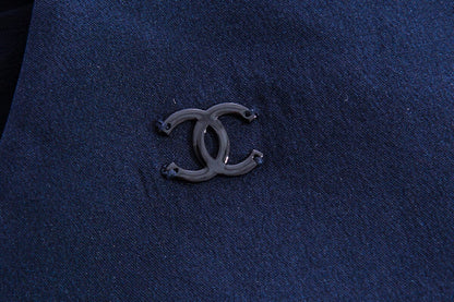 Chanel Midnight Silk Blouse SZ 40