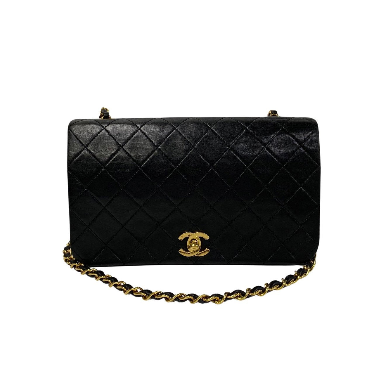 Chanel CC Quilted Leather Full Flap Bag Leather Crossbody Bag