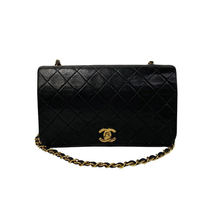 Chanel CC Quilted Leather Full Flap Bag Leather Crossbody Bag