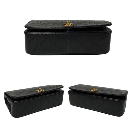 Chanel CC Quilted Leather Full Flap Bag Leather Crossbody Bag