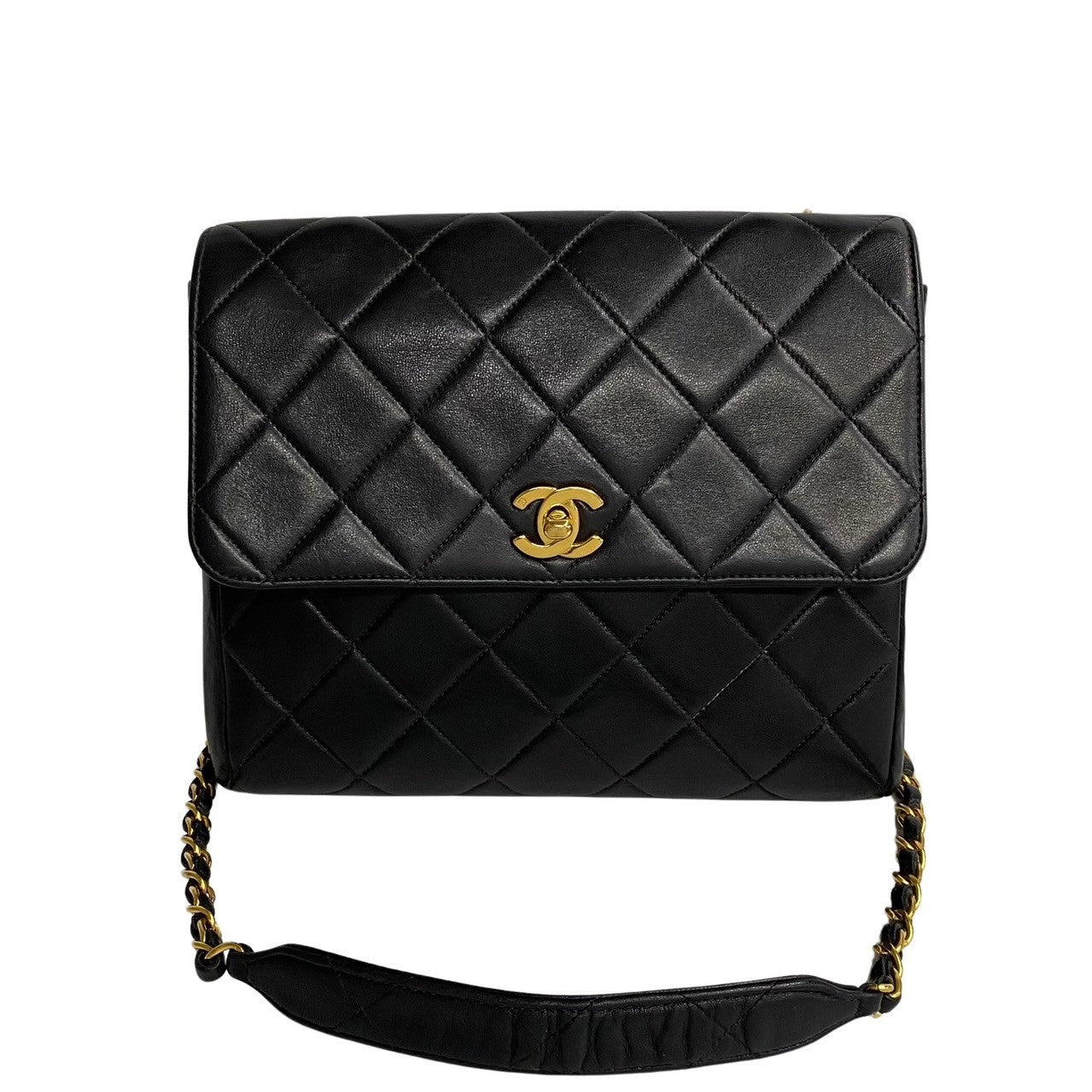 Chanel CC Quilted Leather Chain Crossbody Bag Leather Crossbody Bag