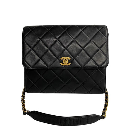 Chanel CC Quilted Leather Chain Crossbody Bag Leather Crossbody Bag