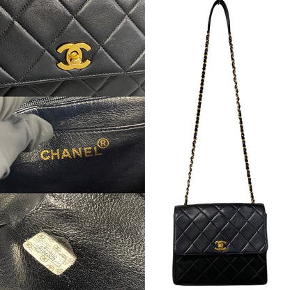 Chanel CC Quilted Leather Chain Crossbody Bag Leather Crossbody Bag