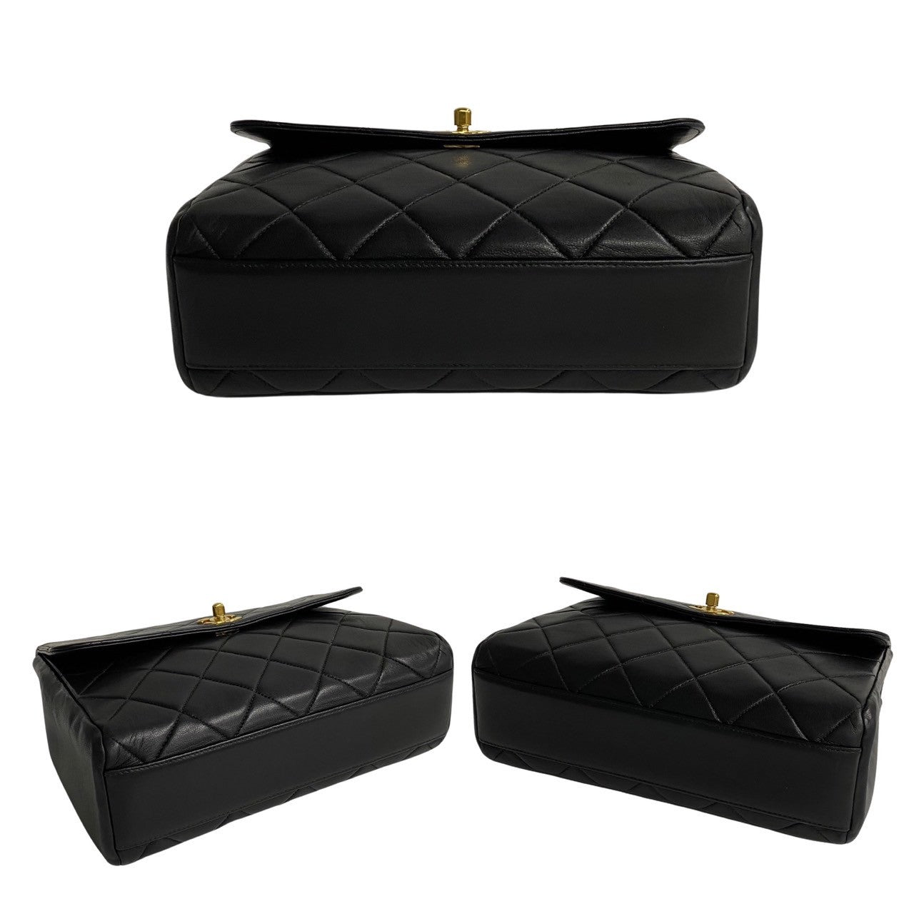Chanel CC Quilted Leather Chain Crossbody Bag Leather Crossbody Bag