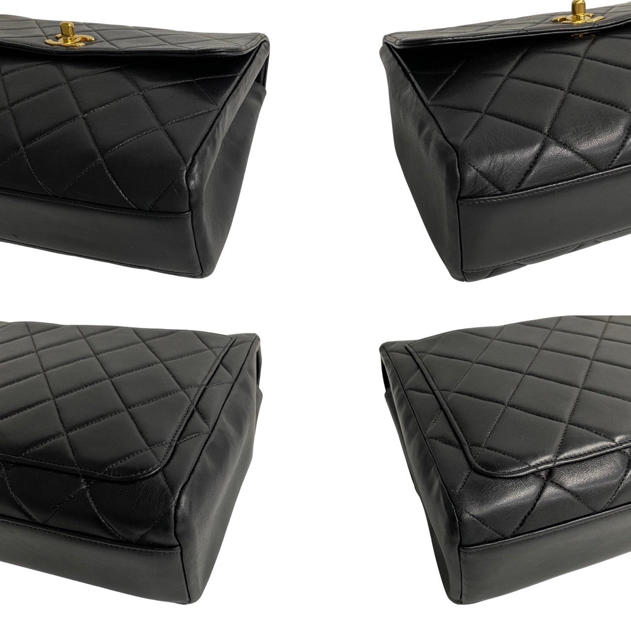 Chanel CC Quilted Leather Chain Crossbody Bag Leather Crossbody Bag