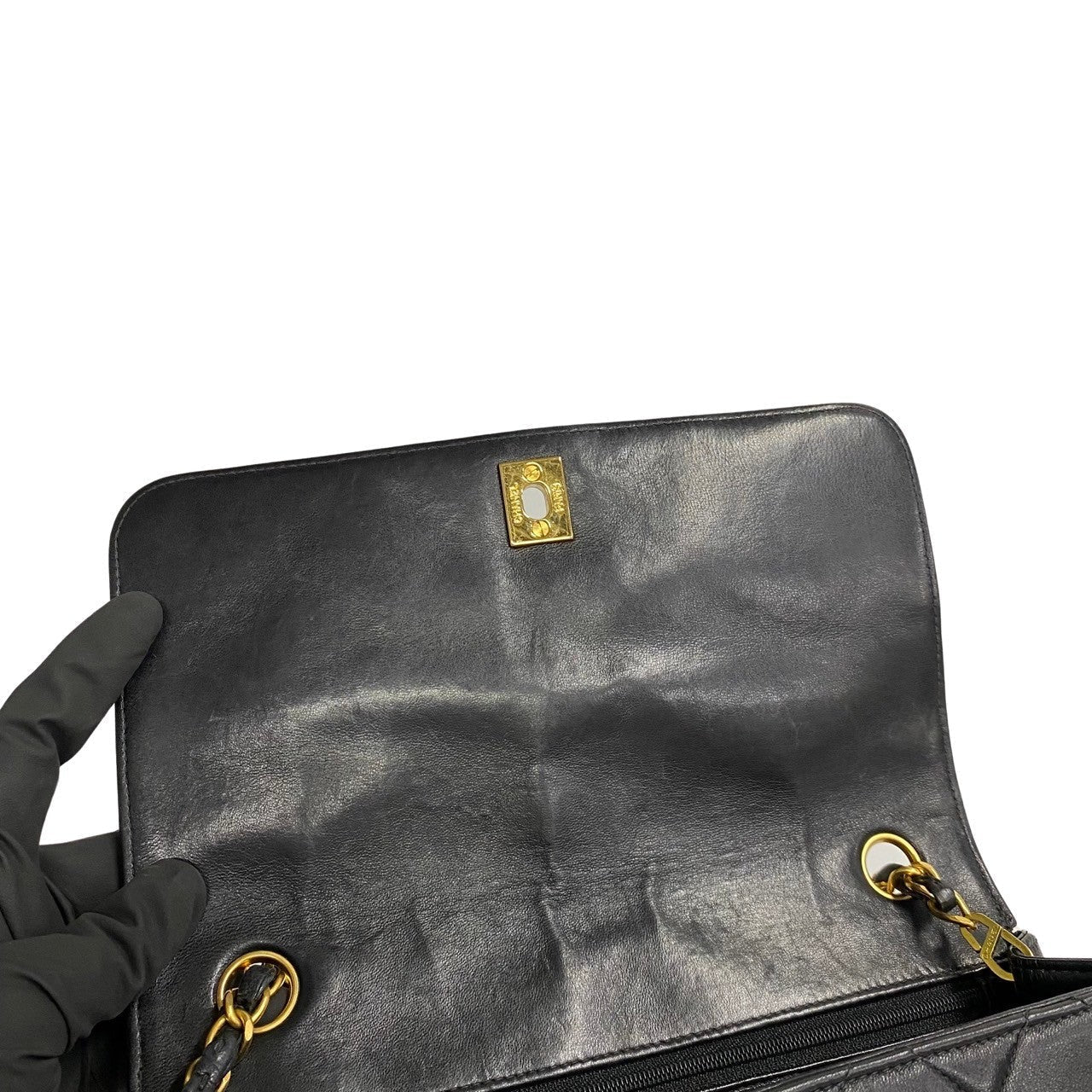 Chanel CC Quilted Leather Chain Crossbody Bag Leather Crossbody Bag