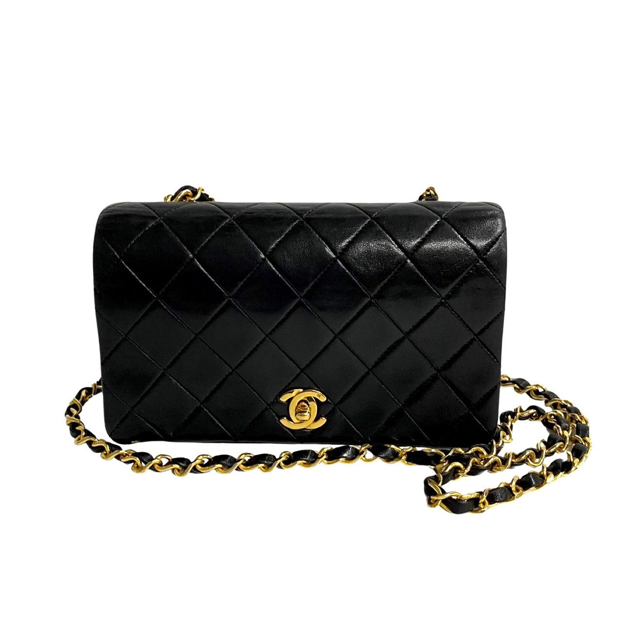 Chanel Mini CC Quilted Leather Full Flap Bag Leather Crossbody Bag