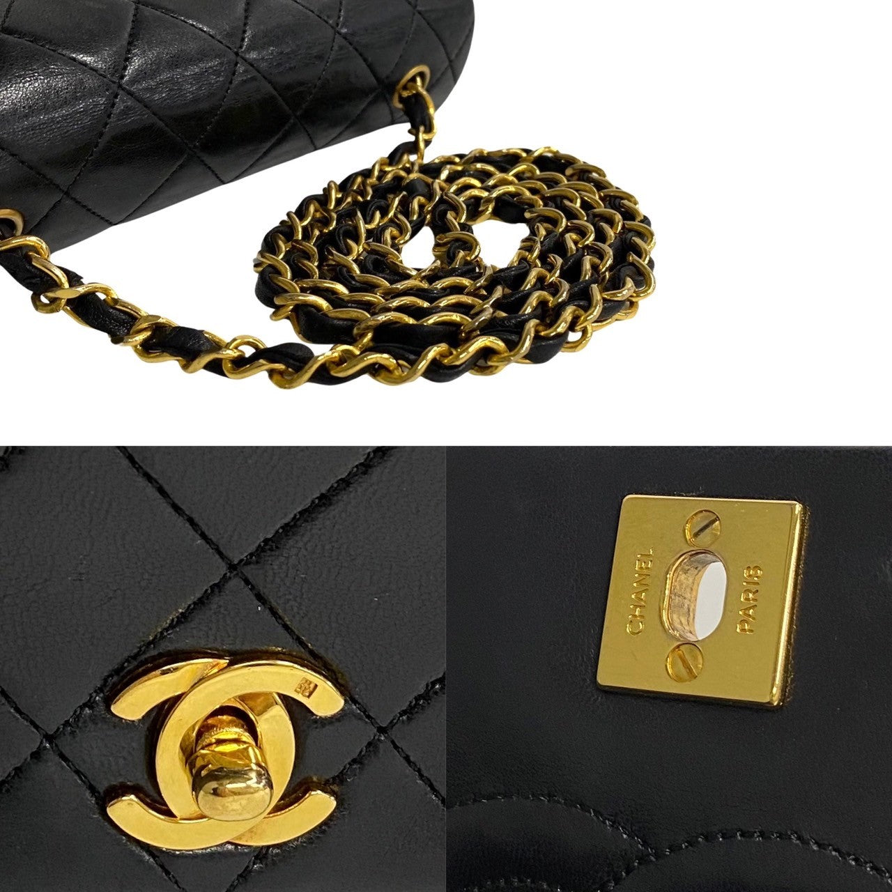Chanel Mini CC Quilted Leather Full Flap Bag Leather Crossbody Bag