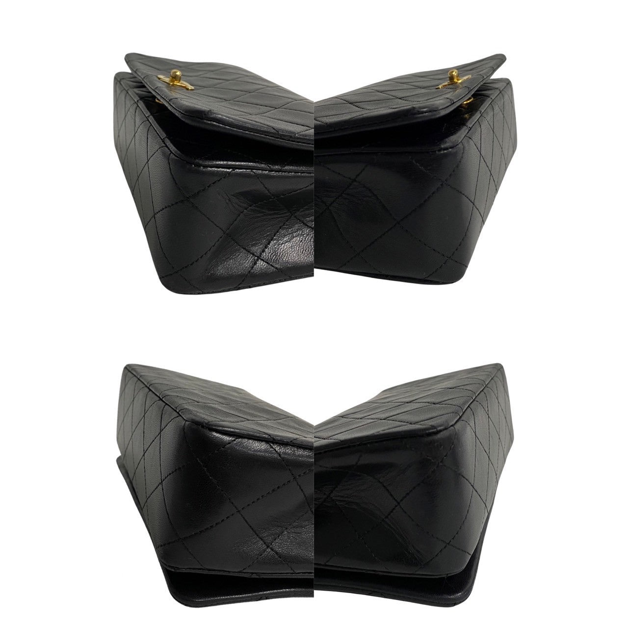 Chanel Matelasse Lambskin Full Flap 19Cm Leather Mini Shoulder Bag Leather Shoulder Bag 64159 in New Condition
