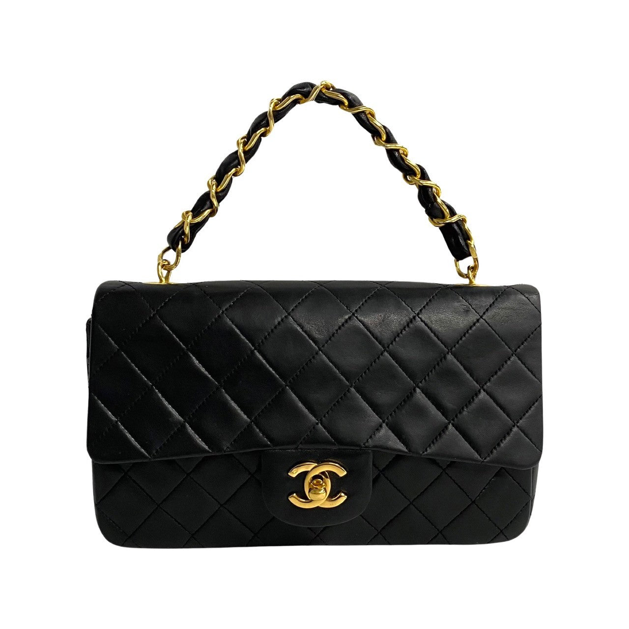 Chanel CC Matelasse Flap Top Handle Bag  Leather Handbag in New Condition