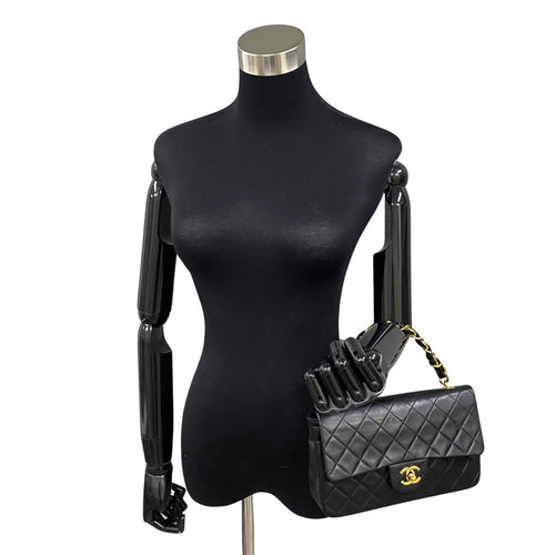 Chanel CC Matelasse Flap Top Handle Bag  Leather Handbag in New Condition